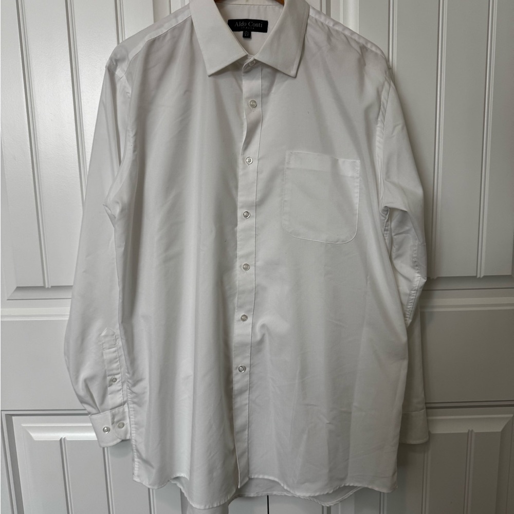 Aldo Conti Men's White Dress Shirt